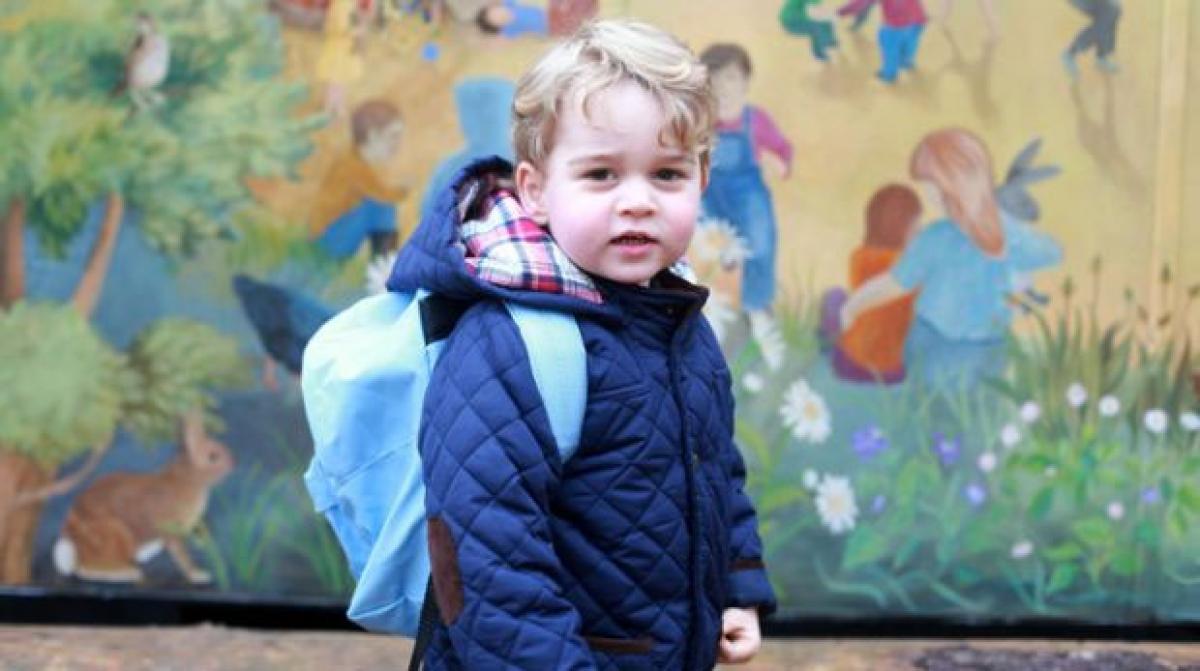 Prince Georges first day at school